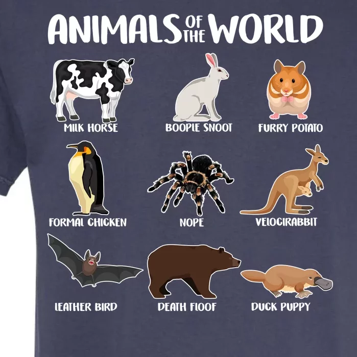 Animals Of The World Funny Names Garment-Dyed Heavyweight T-Shirt