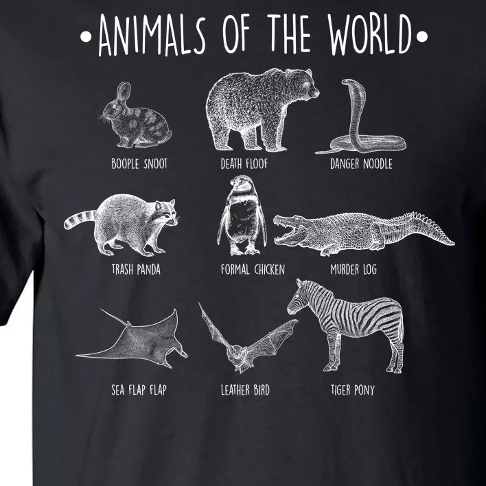 Animals Of the World Funny Wildlife Tall T-Shirt