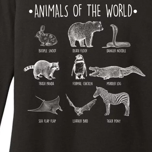 Animals Of the World Funny Wildlife Womens CVC Long Sleeve Shirt