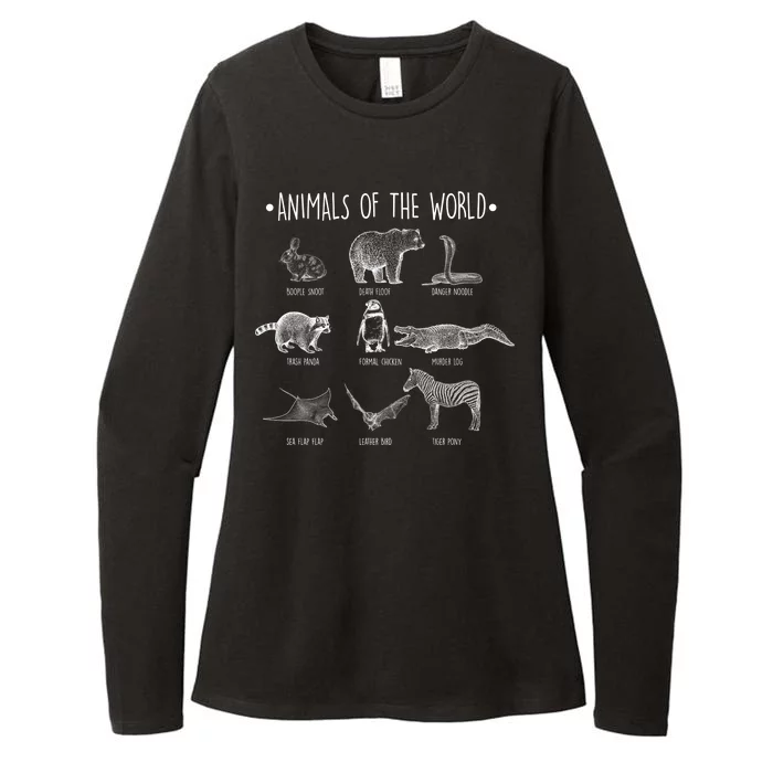 Animals Of the World Funny Wildlife Womens CVC Long Sleeve Shirt