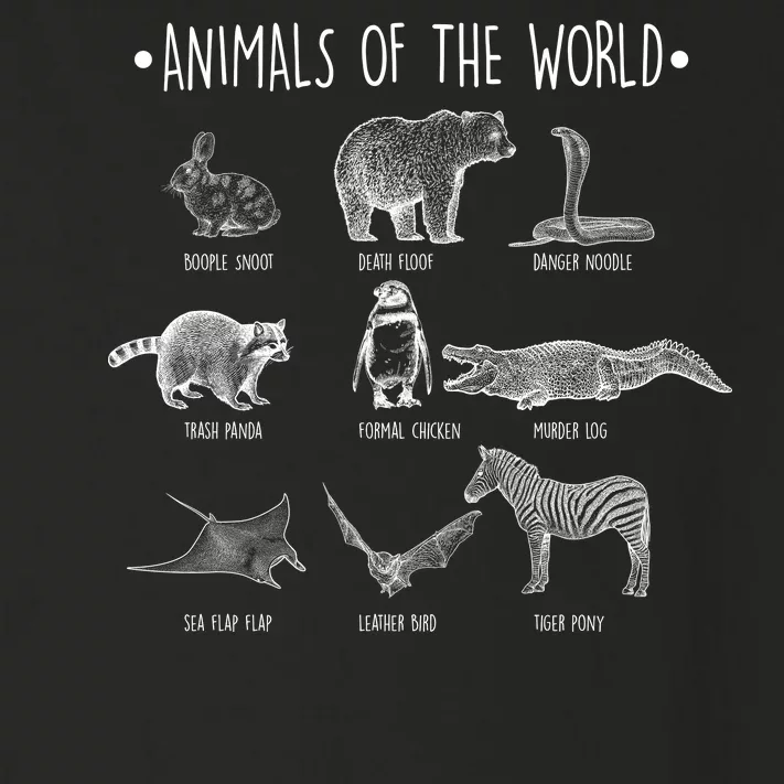 Animals Of the World Funny Wildlife Toddler Long Sleeve Shirt