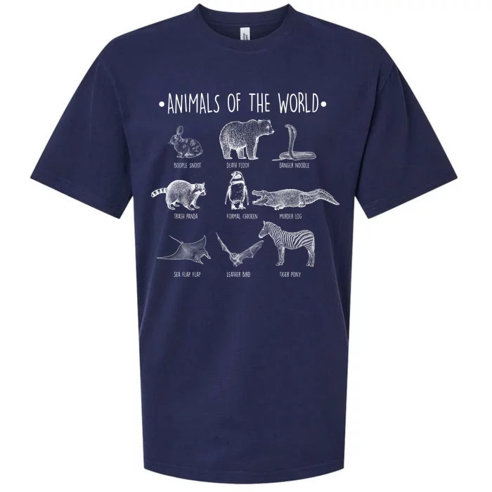 Animals Of the World Funny Wildlife Sueded Cloud Jersey T-Shirt