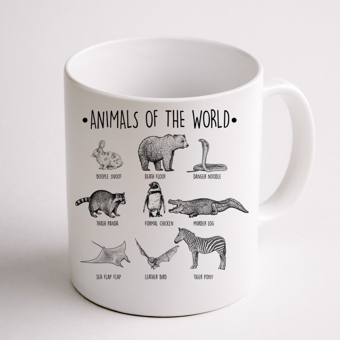 Animals Of the World Funny Wildlife Front & Back Coffee Mug