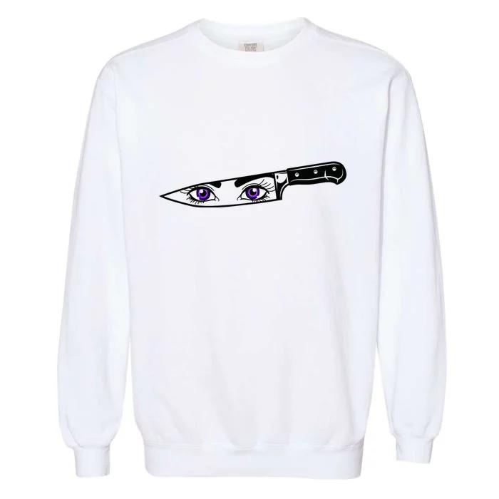 Anime Bautiful Eyes Blade Vintage Garment-Dyed Sweatshirt