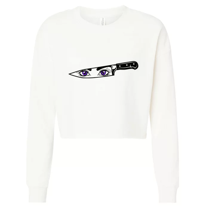 Anime Bautiful Eyes Blade Vintage Cropped Pullover Crew