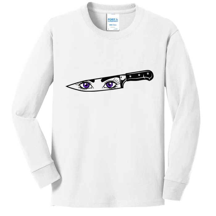 Anime Bautiful Eyes Blade Vintage Kids Long Sleeve Shirt