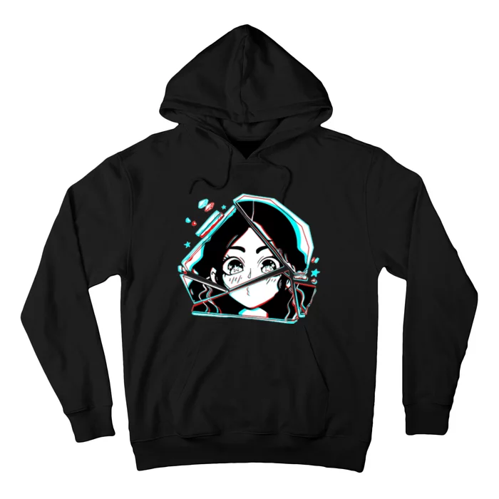 Anime Broken Glass Sparkle Eyes Hoodie