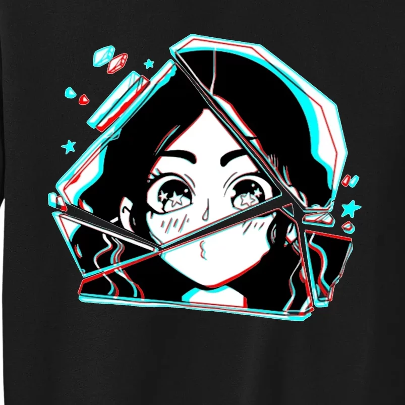 Anime Broken Glass Sparkle Eyes Sweatshirt