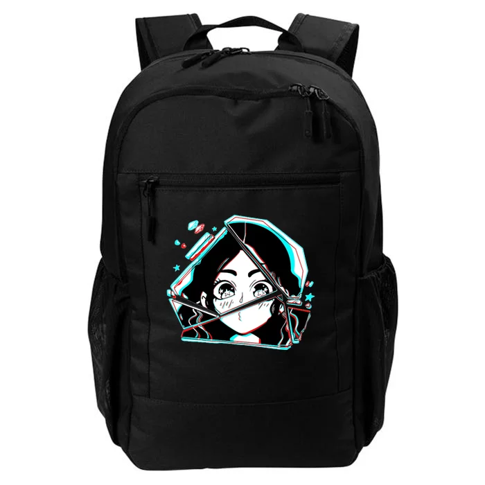 Anime Broken Glass Sparkle Eyes Daily Commute Backpack