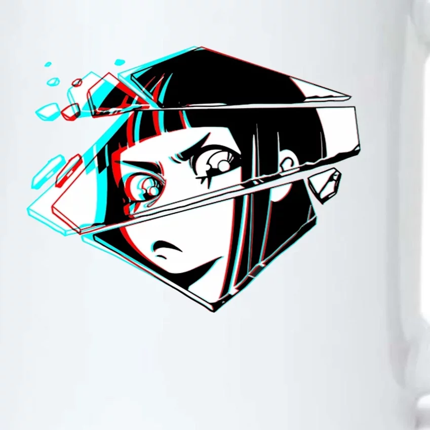 Anime Eyes Broken Glass Black Color Changing Mug