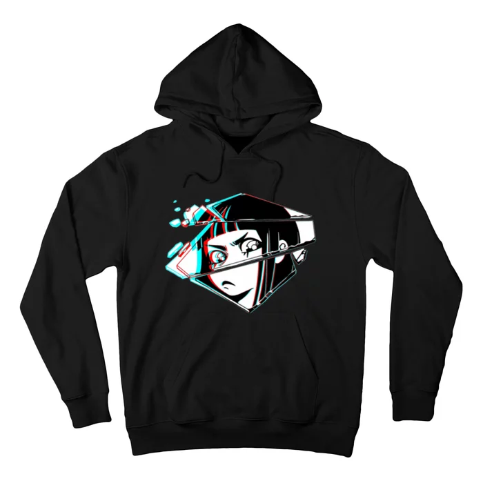 Anime Eyes Broken Glass Hoodie