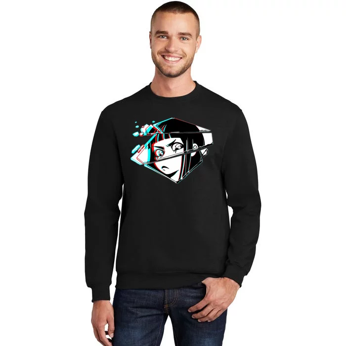 Anime Eyes Broken Glass Sweatshirt