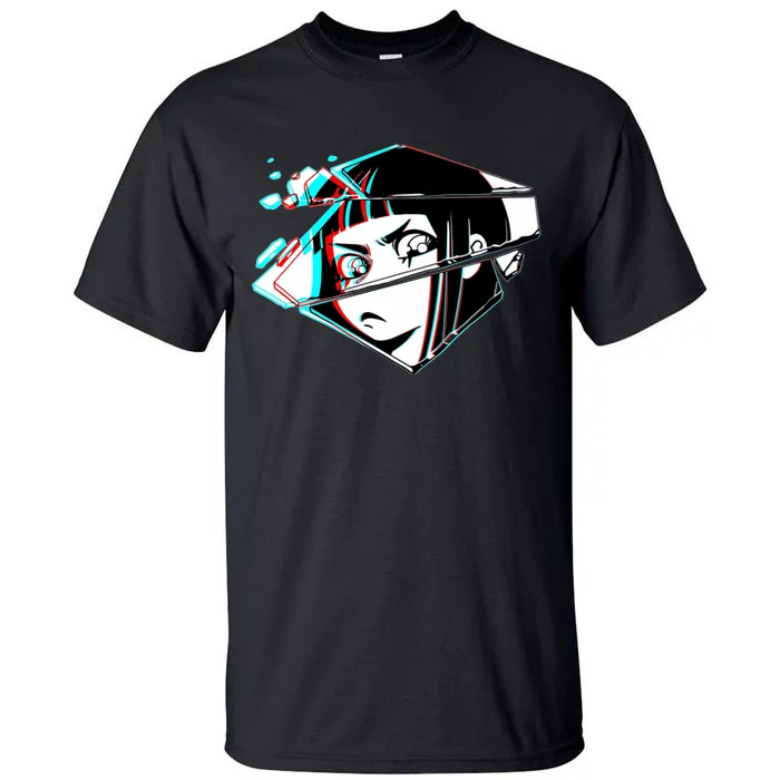 Anime Eyes Broken Glass Tall T-Shirt