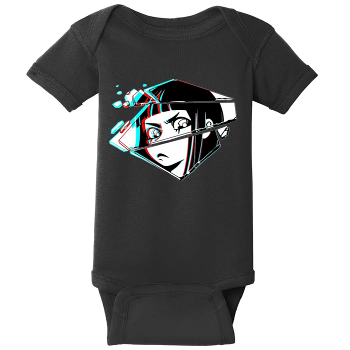 Anime Eyes Broken Glass Baby Bodysuit