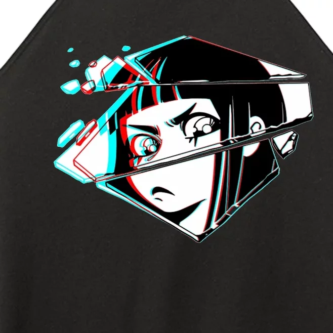 Anime Eyes Broken Glass Women’s Perfect Tri Rocker Tank