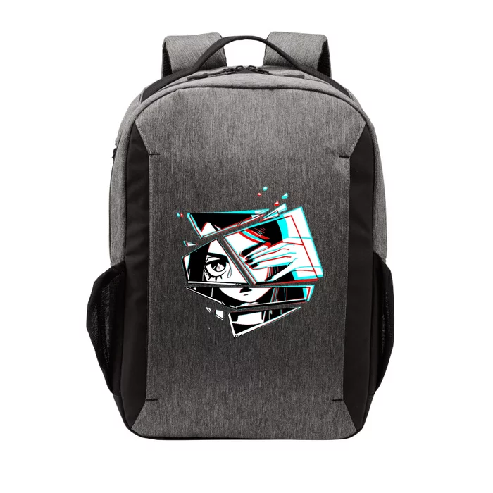 Anime Eyes Broken Glass Hand Over Eye Vector Backpack