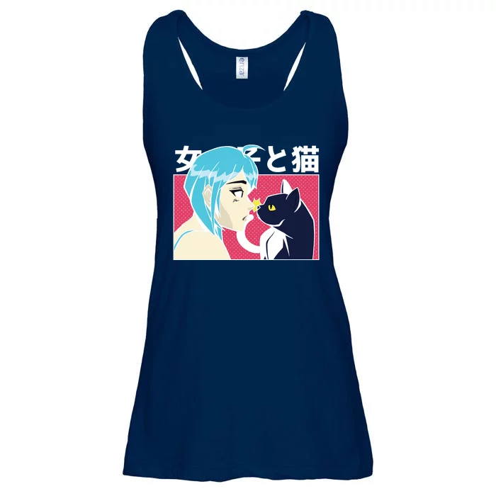 Anime Girl Cat Ladies Essential Flowy Tank