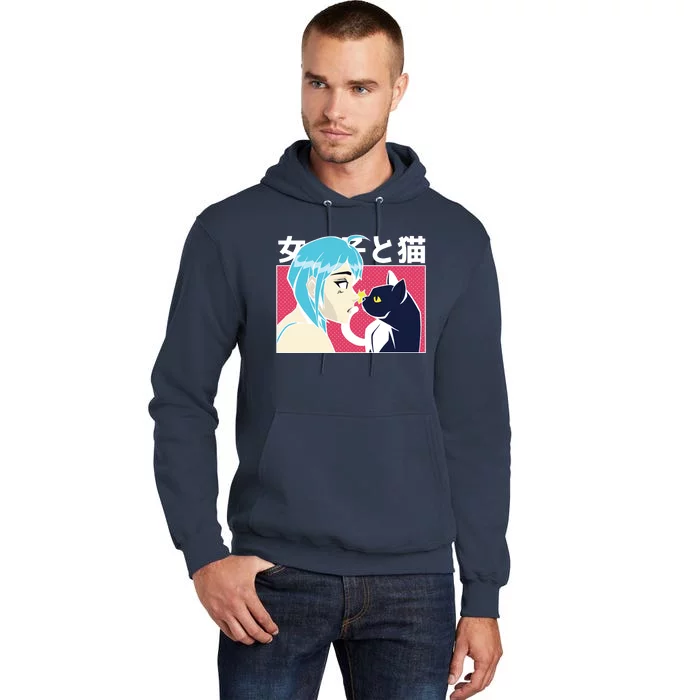 Anime Girl Cat Tall Hoodie