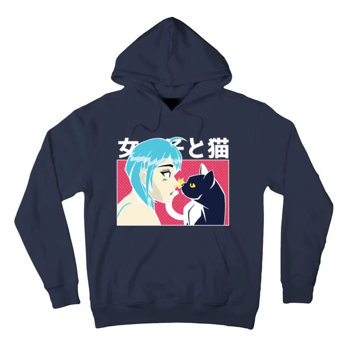 Anime Girl Cat Tall Hoodie