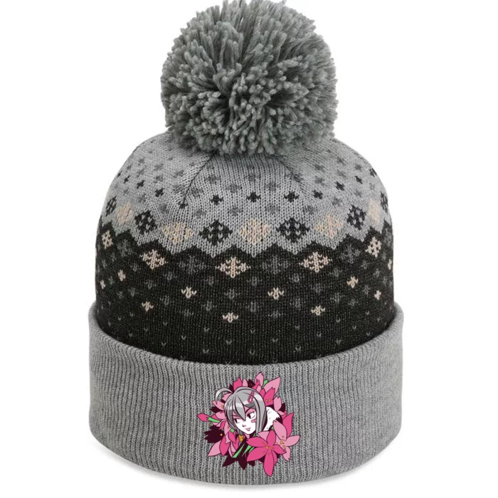 Anime Girl Flowers The Baniff Cuffed Pom Beanie