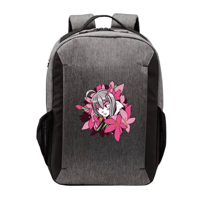 Anime Girl Flowers Vector Backpack