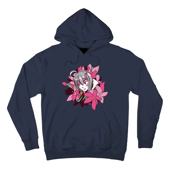 Anime Girl Flowers Tall Hoodie