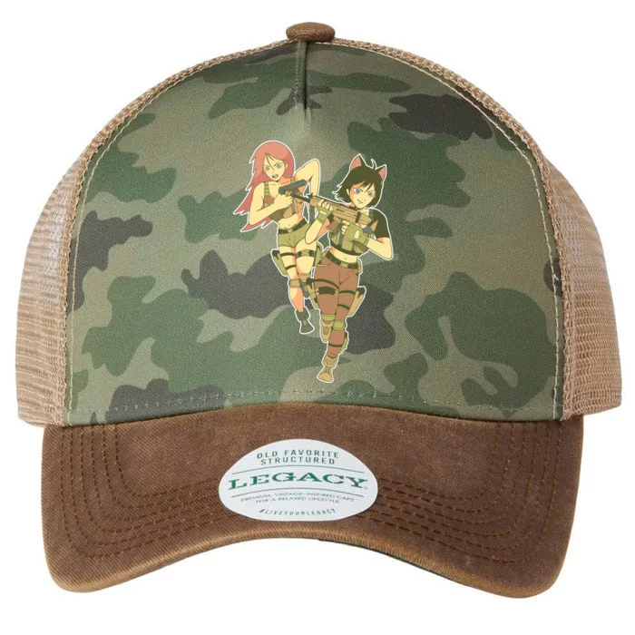 Anime Girl Soldiers Legacy Tie Dye Trucker Hat