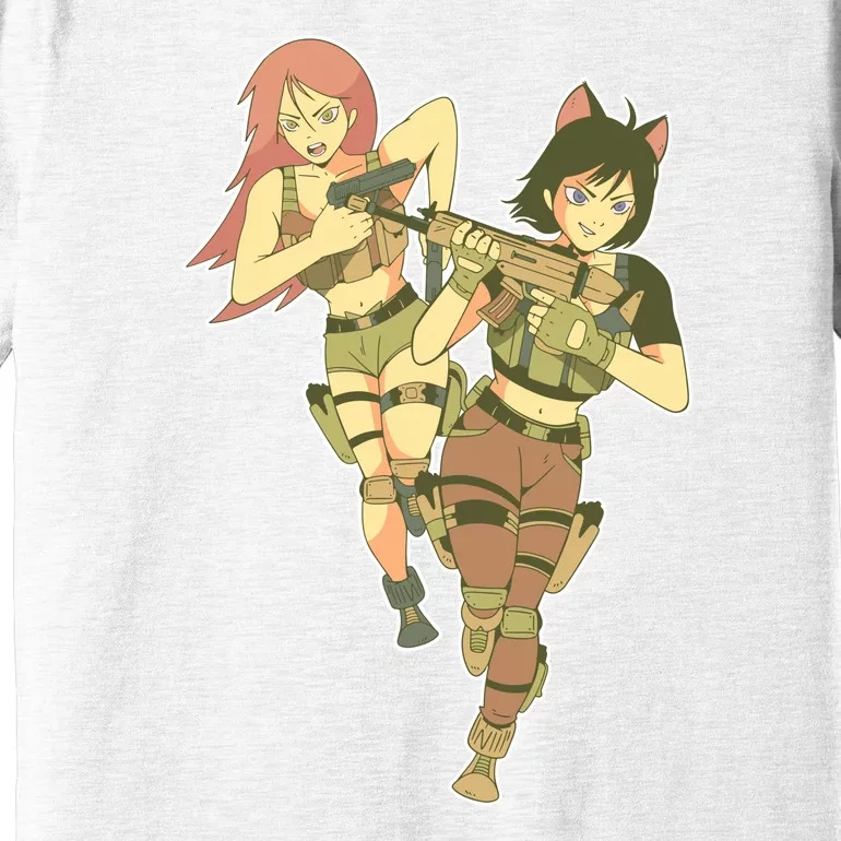 Anime Girl Soldiers Premium T-Shirt