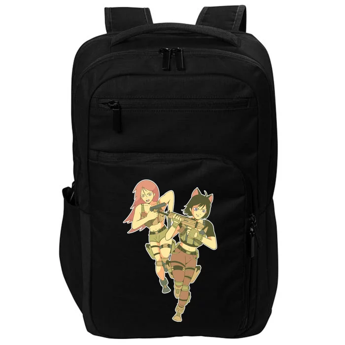 Anime Girl Soldiers Impact Tech Backpack