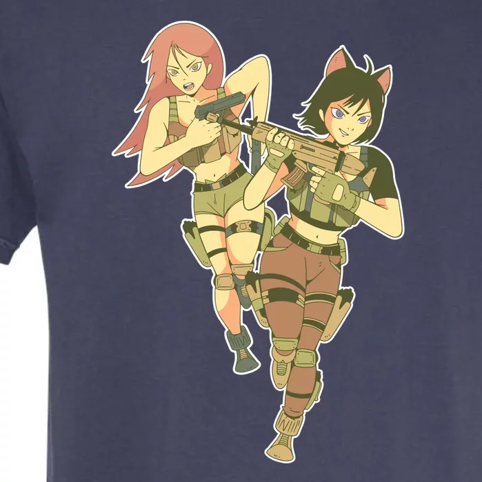 Anime Girl Soldiers Garment-Dyed Heavyweight T-Shirt