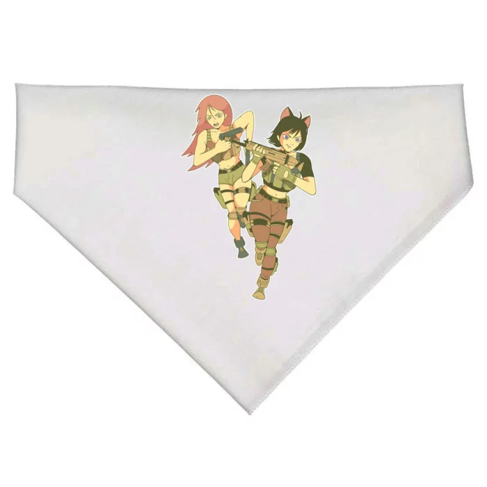 Anime Girl Soldiers USA-Made Doggie Bandana