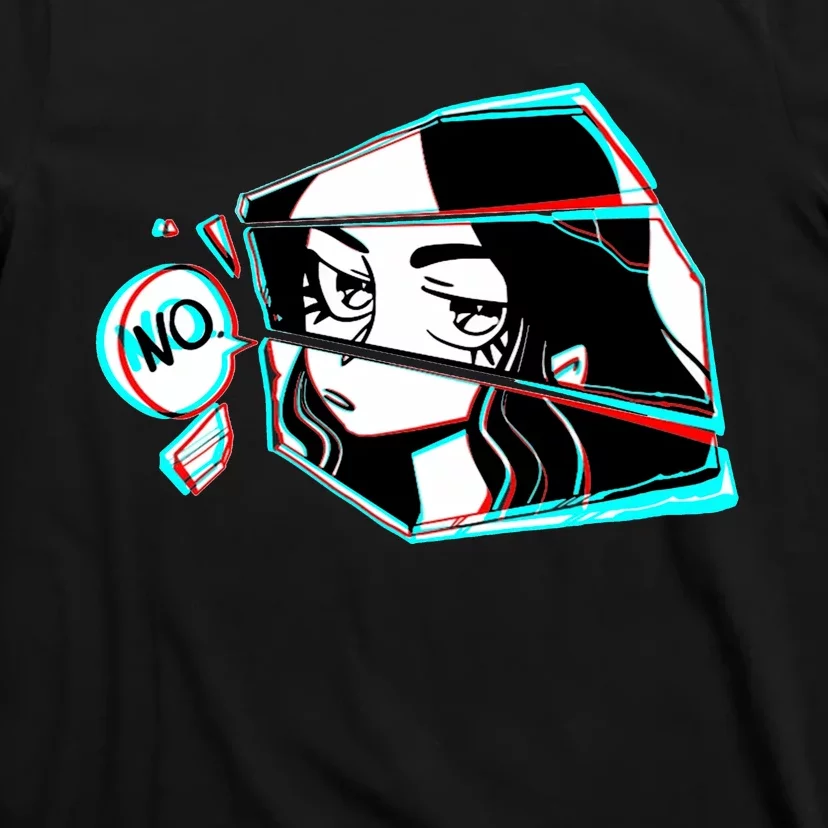 Anime No Eyes Broken Glass T-Shirt