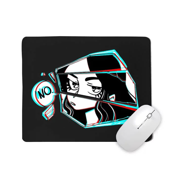 Anime No Eyes Broken Glass Mousepad