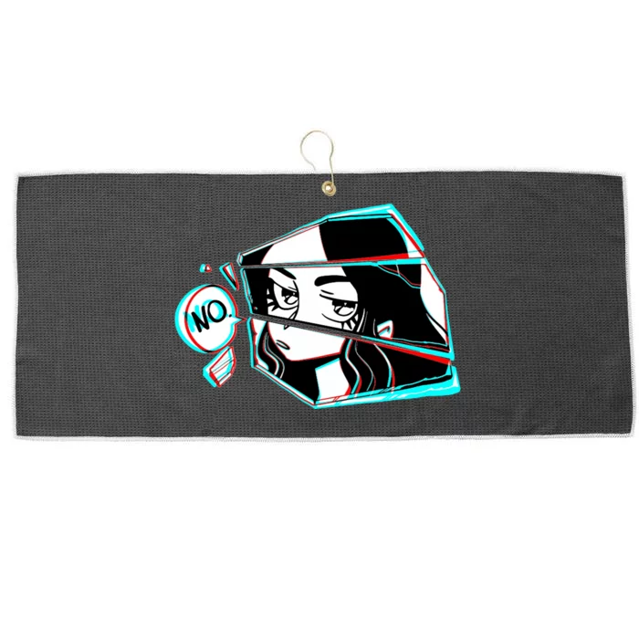 Anime No Eyes Broken Glass Large Microfiber Waffle Golf Towel