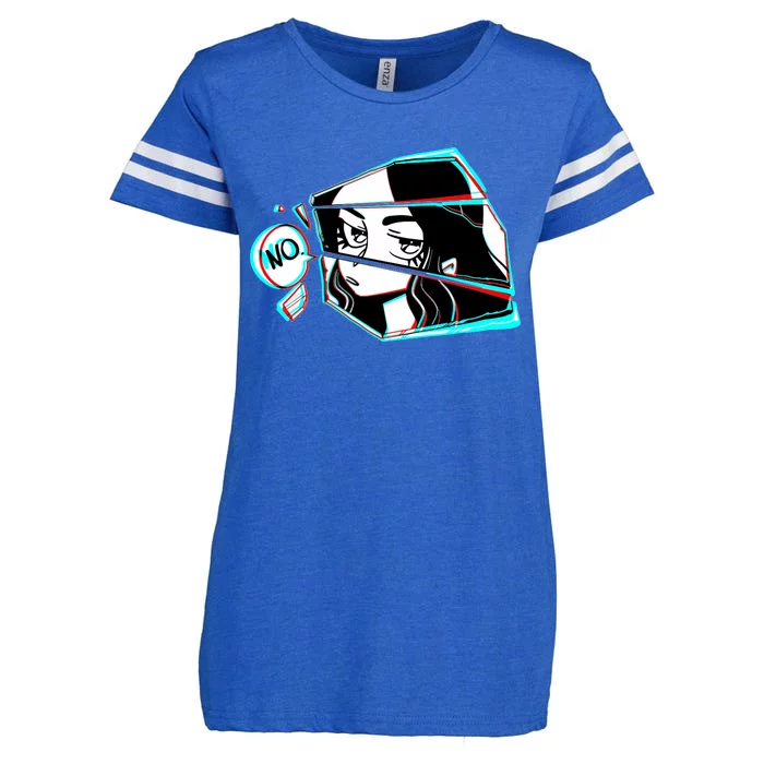 Anime No Eyes Broken Glass Enza Ladies Jersey Football T-Shirt