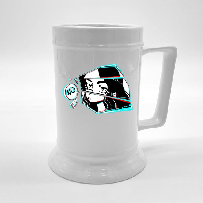 Anime No Eyes Broken Glass Front & Back Beer Stein