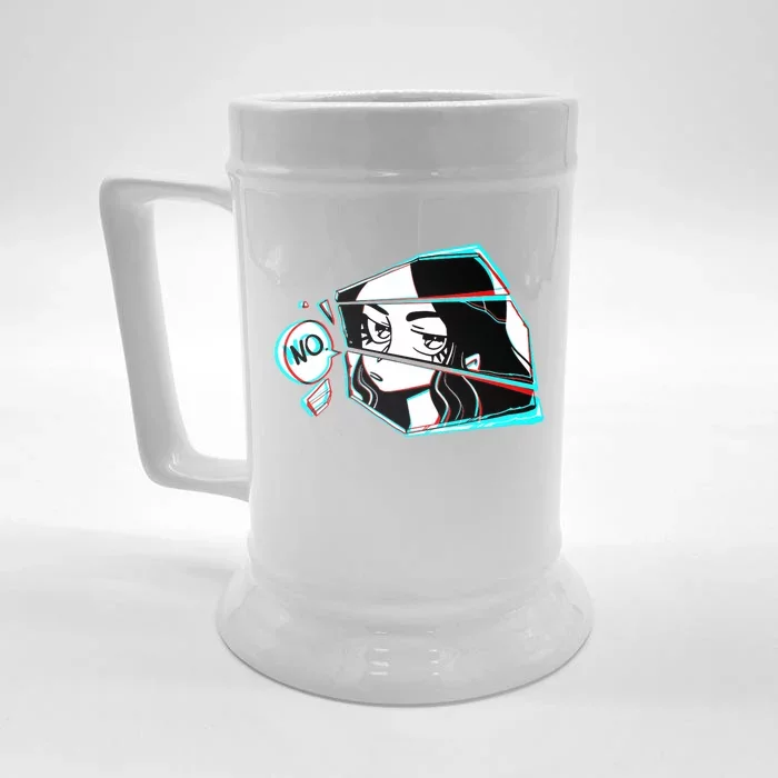 Anime No Eyes Broken Glass Front & Back Beer Stein