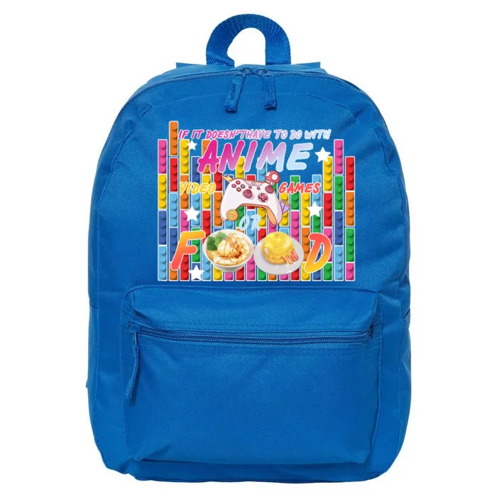 Anime Video Games Food 16 in Basic Backpack