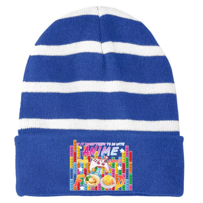 Anime Video Games Food Striped Beanie with Solid Band