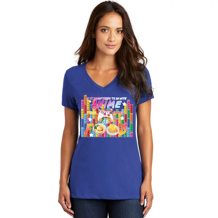 Anime Video Games Food Women's V-Neck T-Shirt