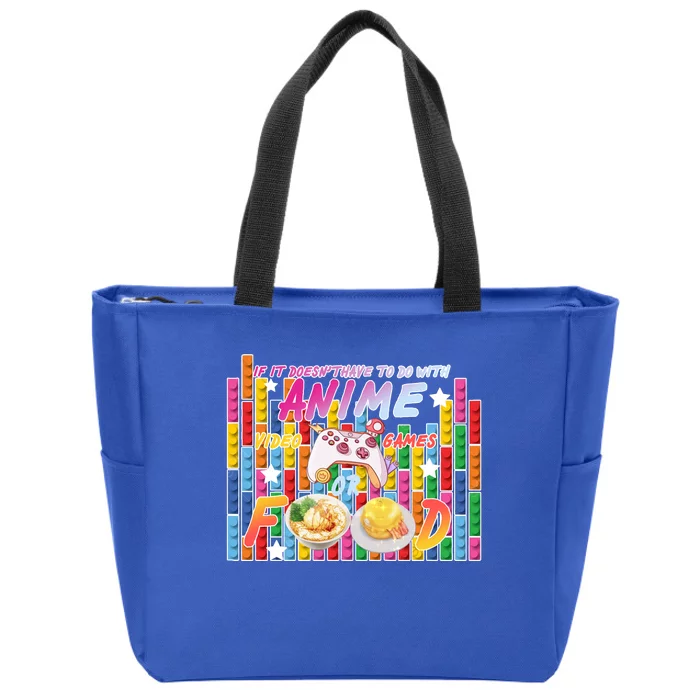 Anime Video Games Food Zip Tote Bag