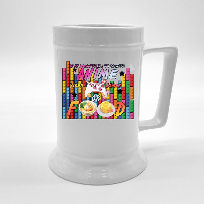 Anime Video Games Food Front & Back Beer Stein