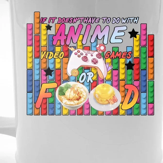 Anime Video Games Food Front & Back Beer Stein