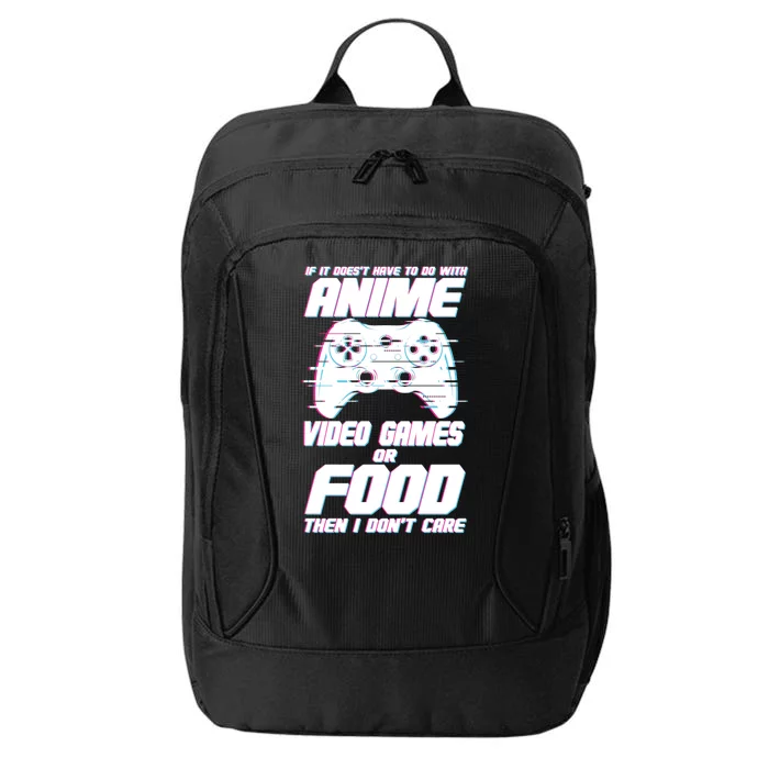 Anime Video Games Or Food City Backpack