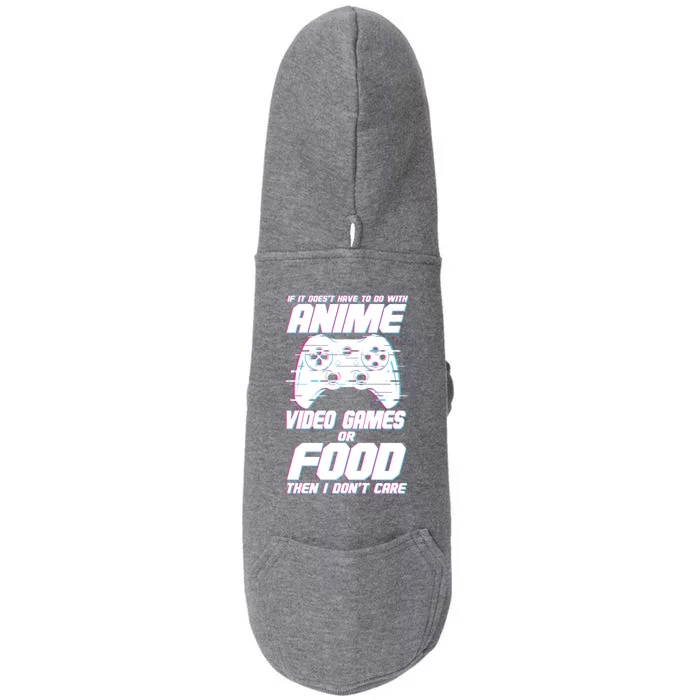 Anime Video Games Or Food Doggie 3-End Fleece Hoodie