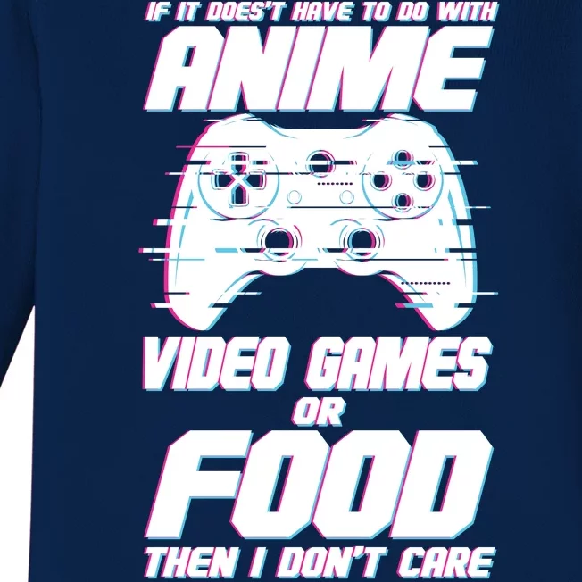 Anime Video Games Or Food Baby Long Sleeve Bodysuit