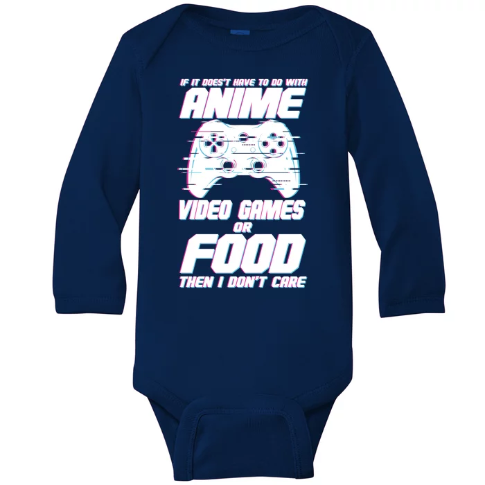 Anime Video Games Or Food Baby Long Sleeve Bodysuit