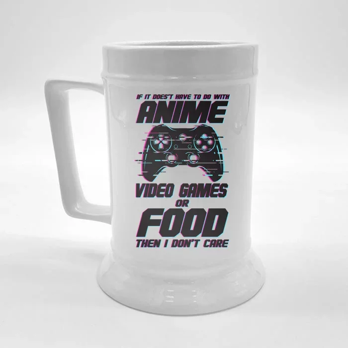 Anime Video Games Or Food Front & Back Beer Stein