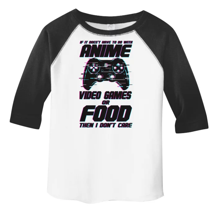 Anime Video Games Or Food Toddler Fine Jersey T-Shirt