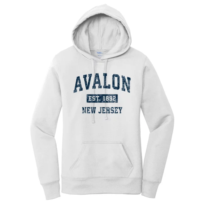 Avalon New Jersey Nj Vintage Sports Women's Pullover Hoodie